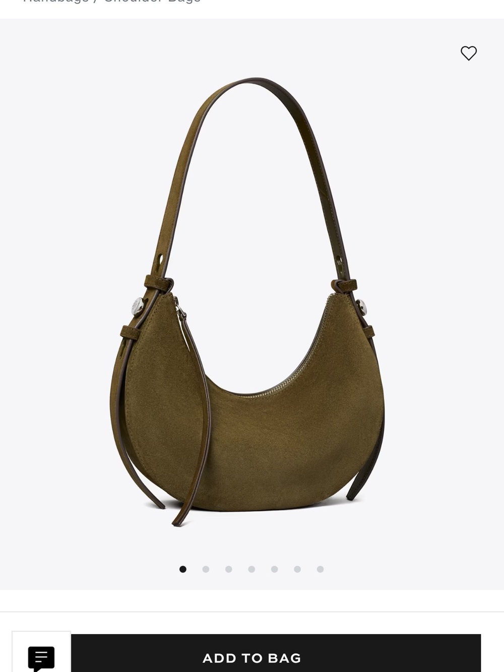 Tory Burch Romy Suede Half Moon Bag - Picture 4 of 10